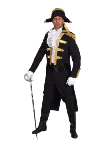 Admiraal zwart - Willaert, verkleedkledij, carnavalkledij, carnavaloutfit, feestkledij, historisch, terug in de tijd, 1800, 1900, van oermens tot baron en barones